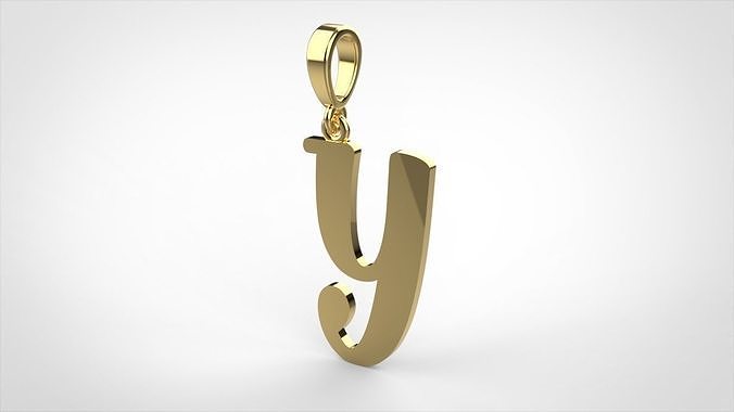 pendant alphabet Aerwyna  Y small  3D print model