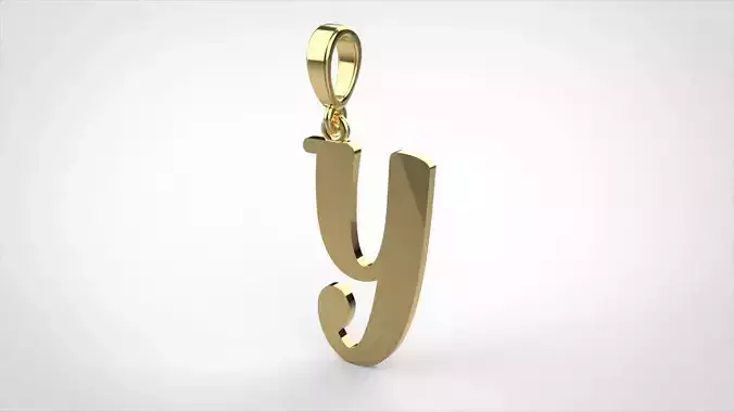 pendant alphabet Aerwyna  Y small  3D print model