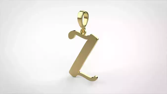  pendant alphabet Aerwyna  Z small  3D print model