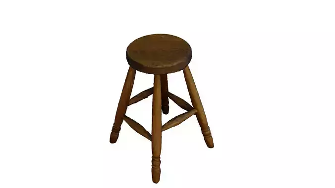 3D Chair wooden stool