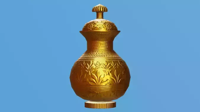 Ornate Gold Urn