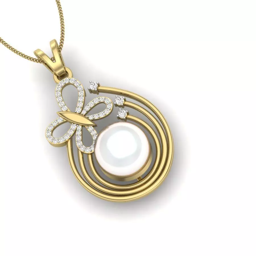 Opal Stone pendant 3D print model