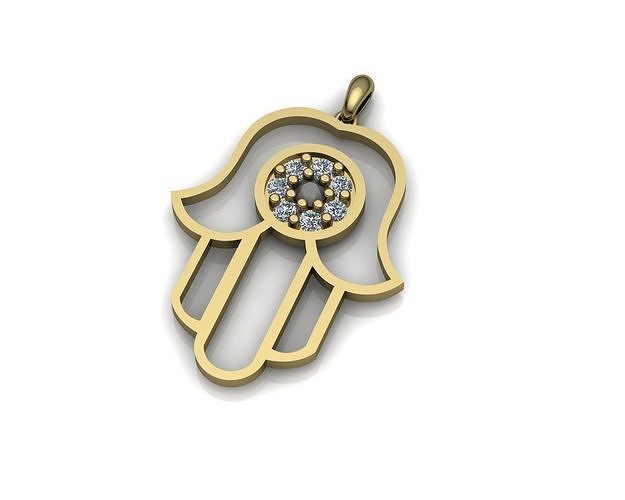 Hamsa pendant 3D print model