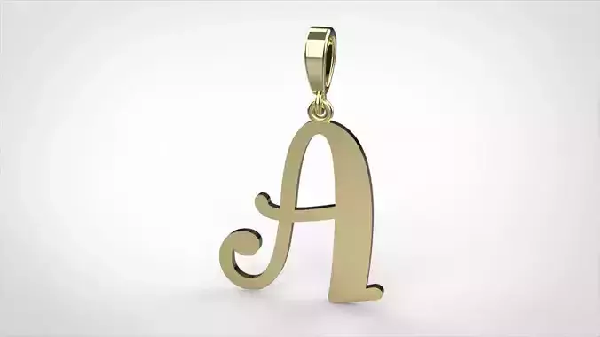   pendant alphabet Aerwyna  A medium 