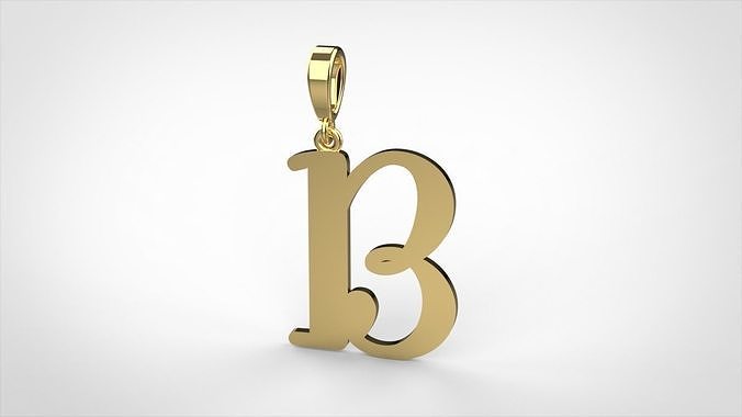  pendant alphabet Aerwyna  B medium  3D print model