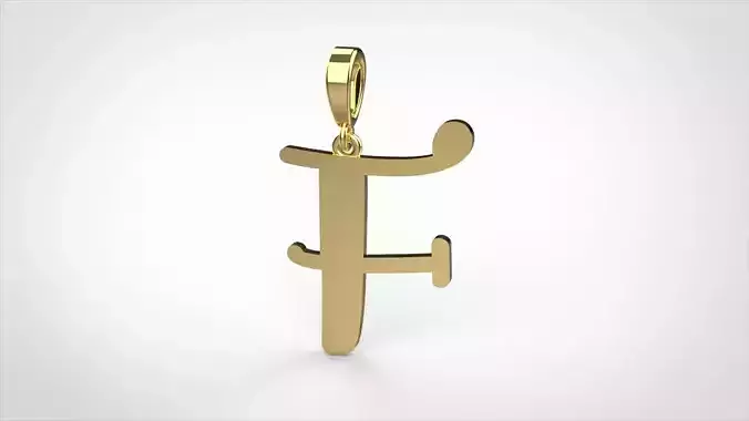 pendant alphabet Aerwyna  F medium 