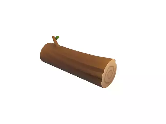 Low Poly Log 001 Low-poly 3D model