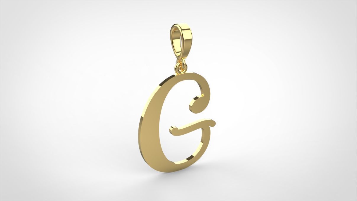pendant alphabet Aerwyna  3D print model_1