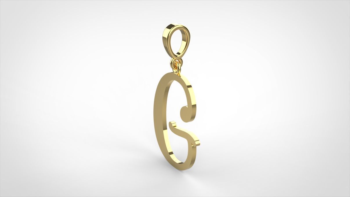 pendant alphabet Aerwyna  3D print model_2
