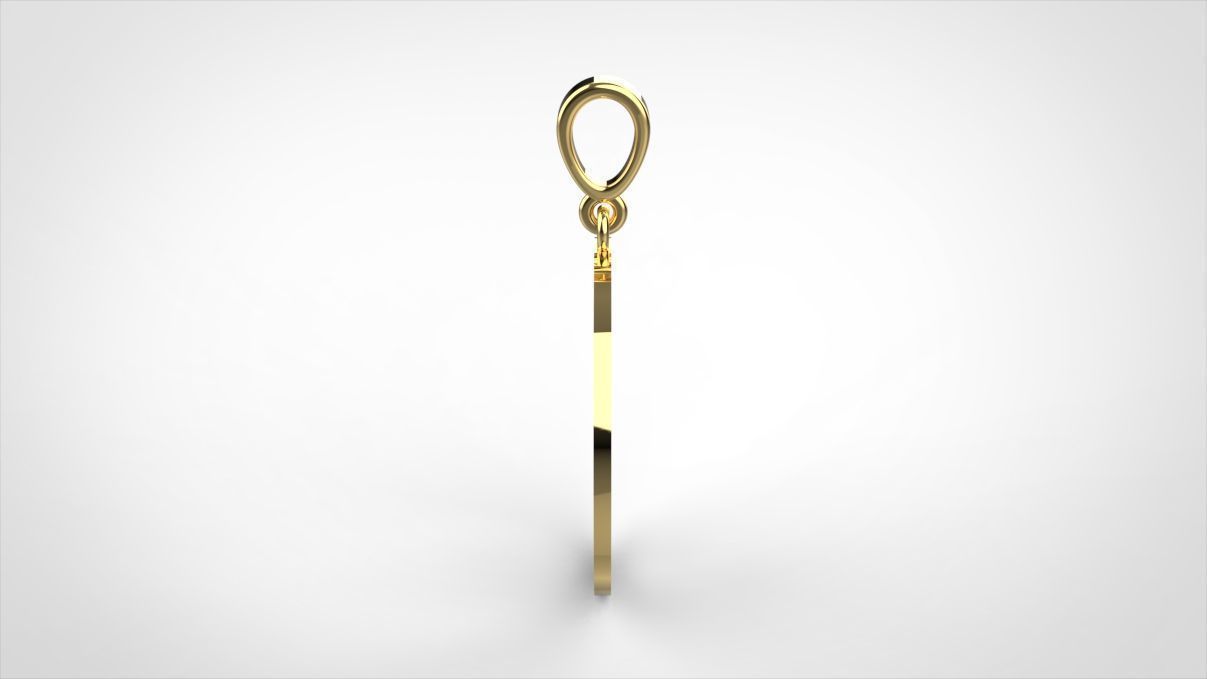 pendant alphabet Aerwyna  3D print model_10