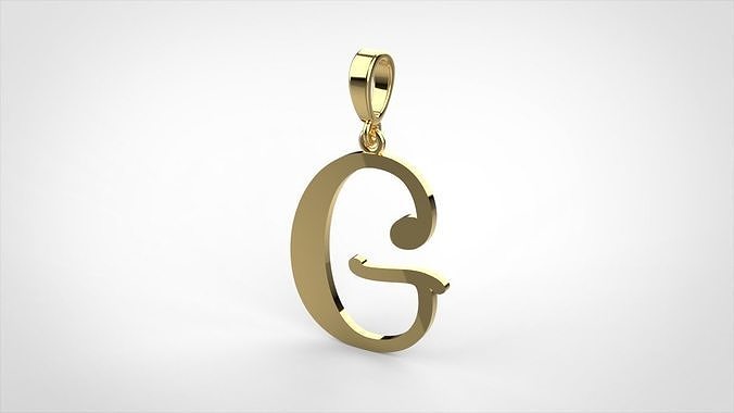pendant alphabet Aerwyna  3D print model