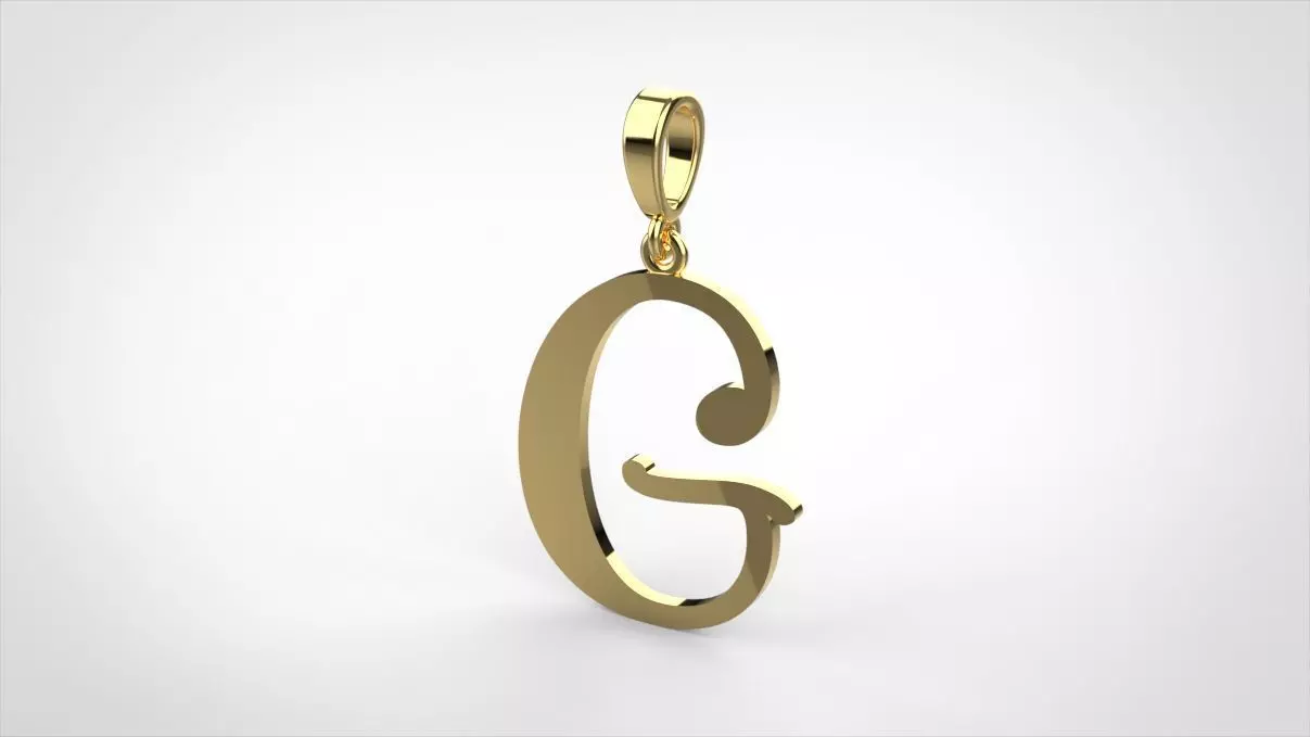 pendant alphabet Aerwyna  3D print model_0