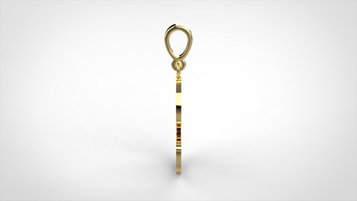 pendant alphabet Aerwyna  3D print model_4