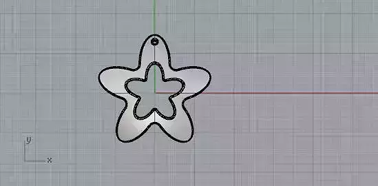 2 Ciondolo Margherita traforata e bombata