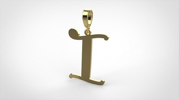 pendant alphabet Aerwyna  I medium  3D print model