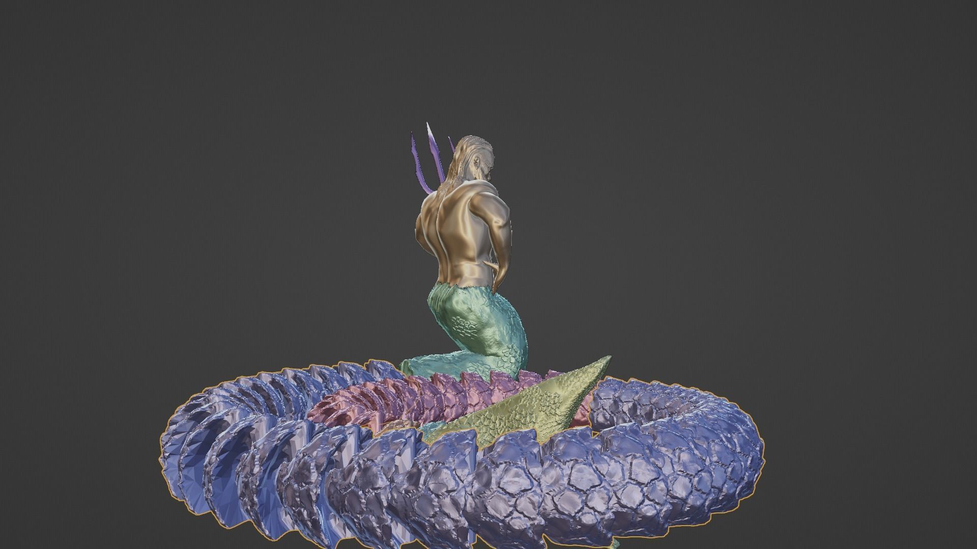 ARTICULATED TRITON 3D print model_16