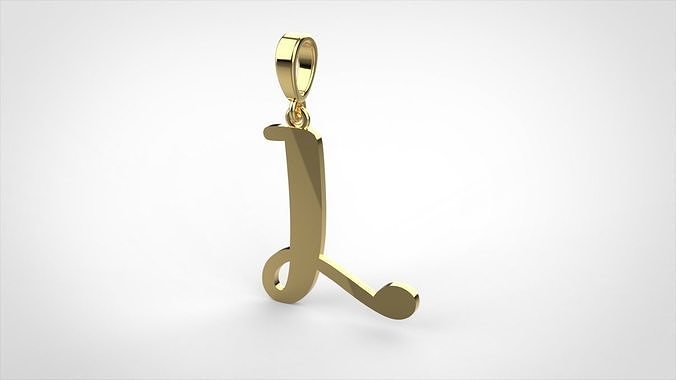 pendant alphabet Aerwyna L medium  3D print model
