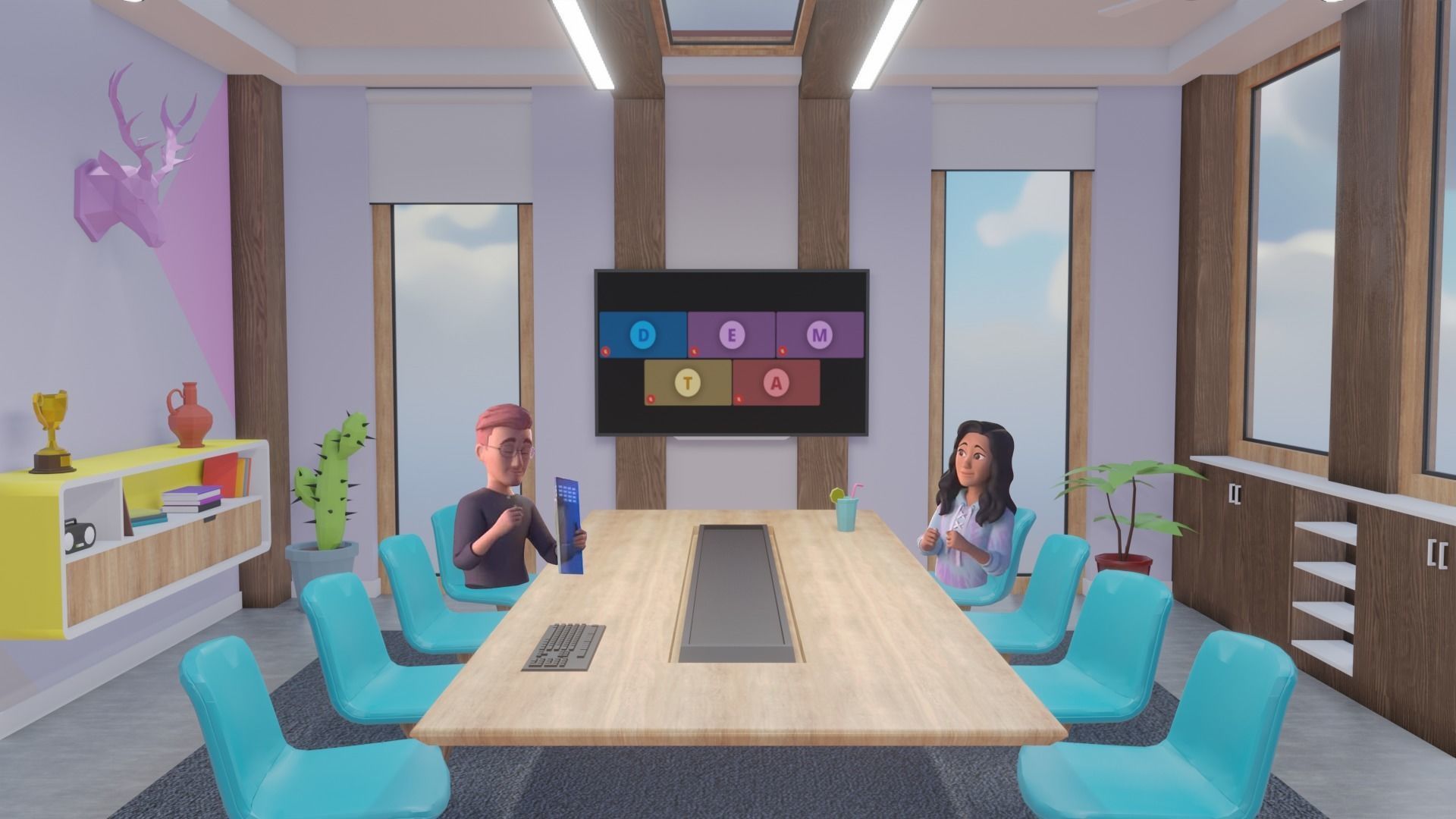 Metaverse Workroom Low-poly 3D model_20