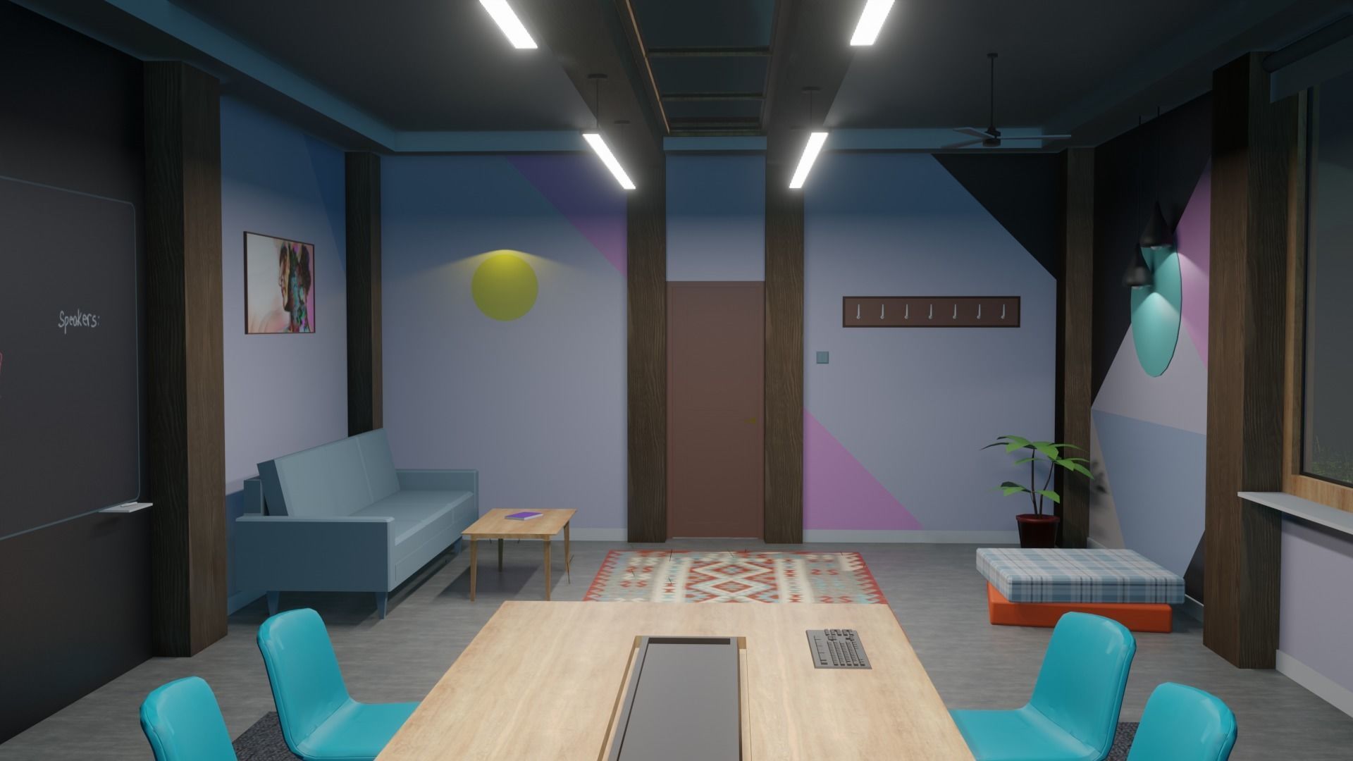 Metaverse Workroom Low-poly 3D model_18
