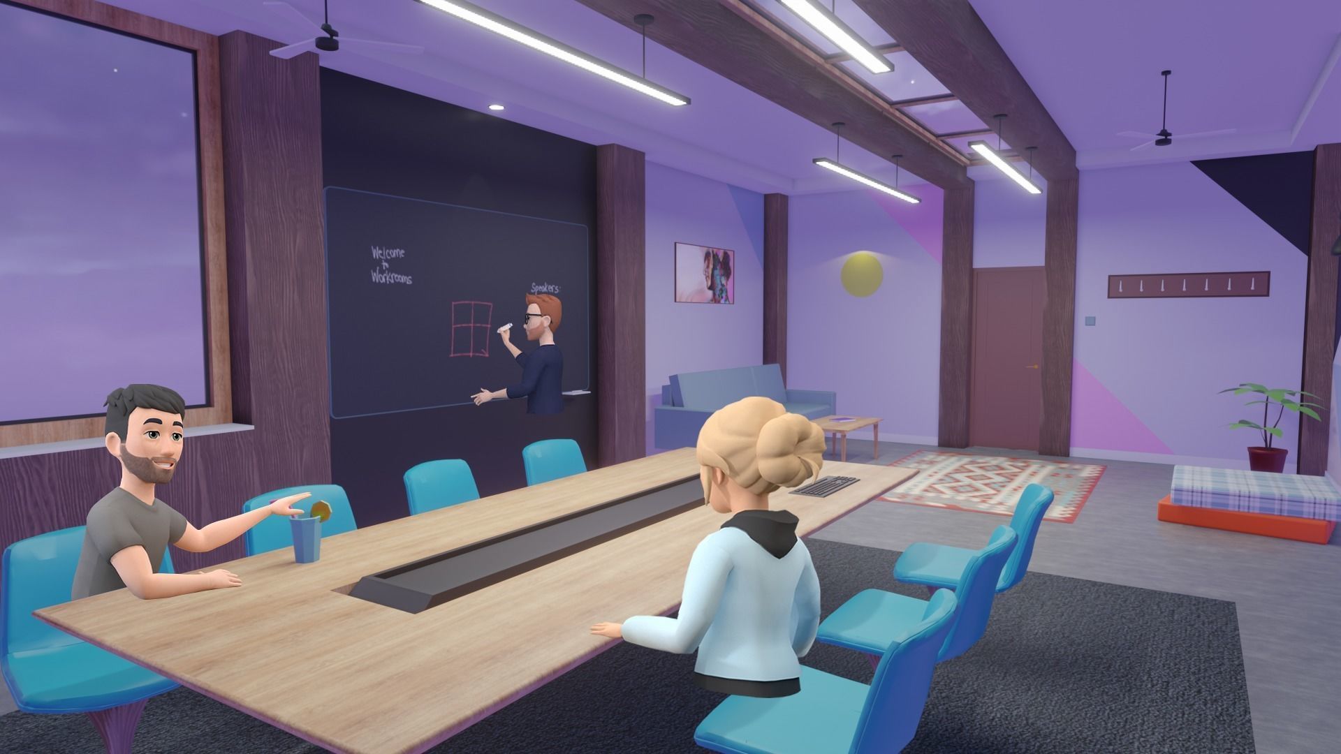 Metaverse Workroom Low-poly 3D model_12
