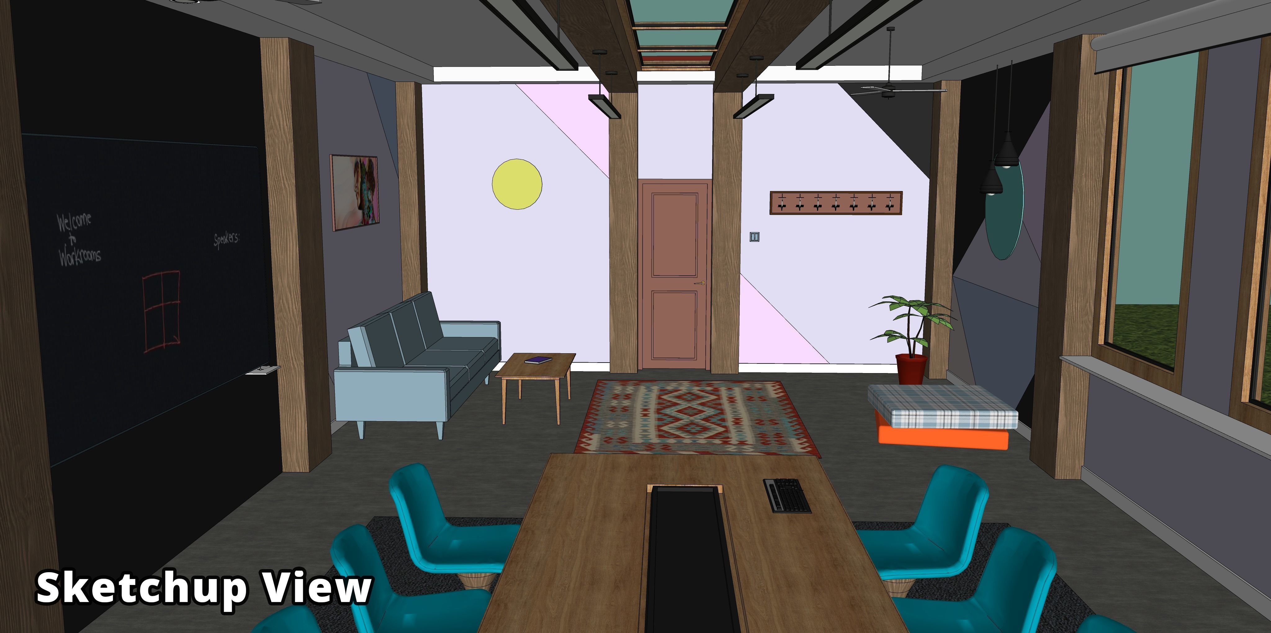 Metaverse Workroom Low-poly 3D model_34