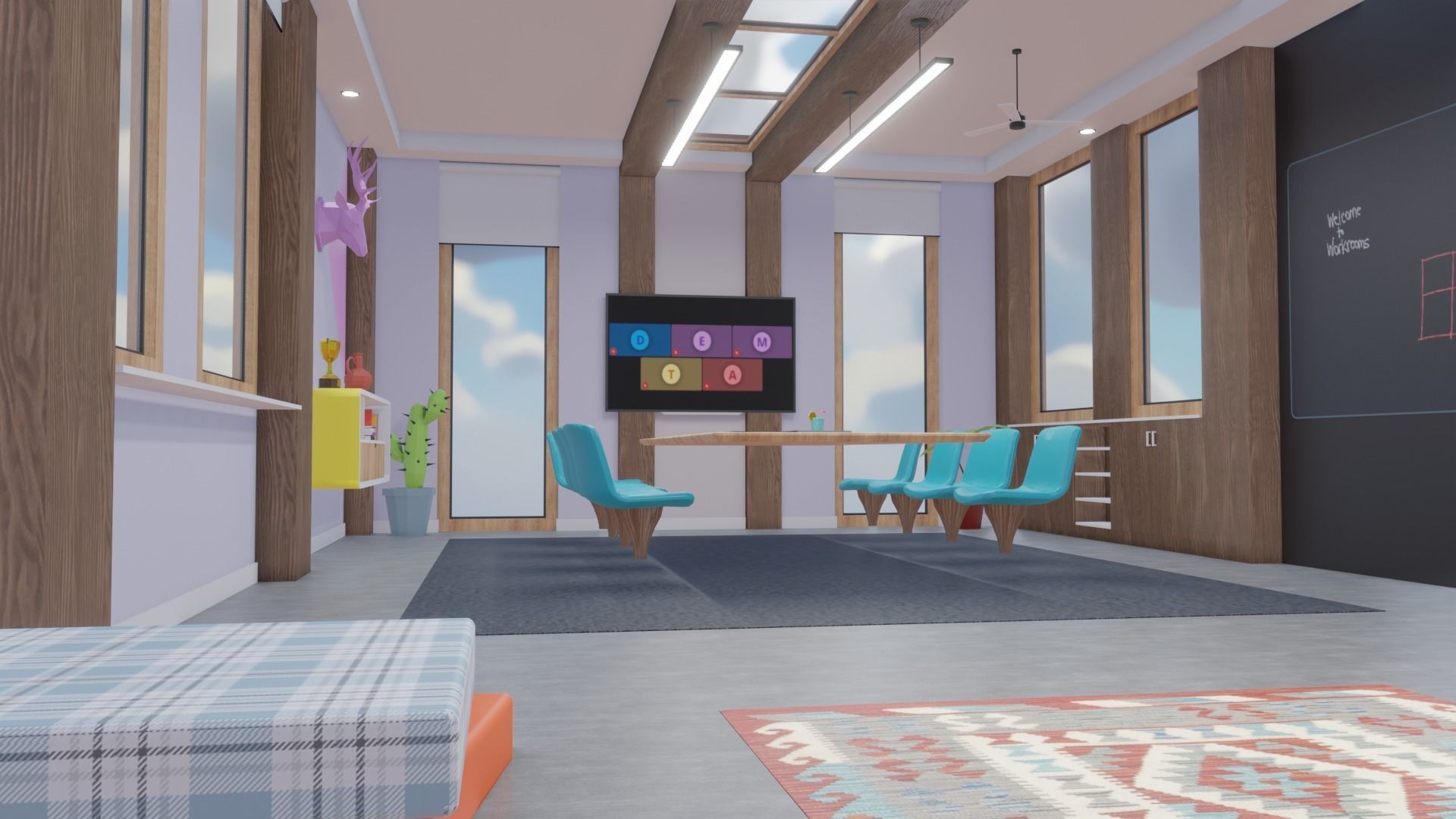 Metaverse Workroom Low-poly 3D model_26