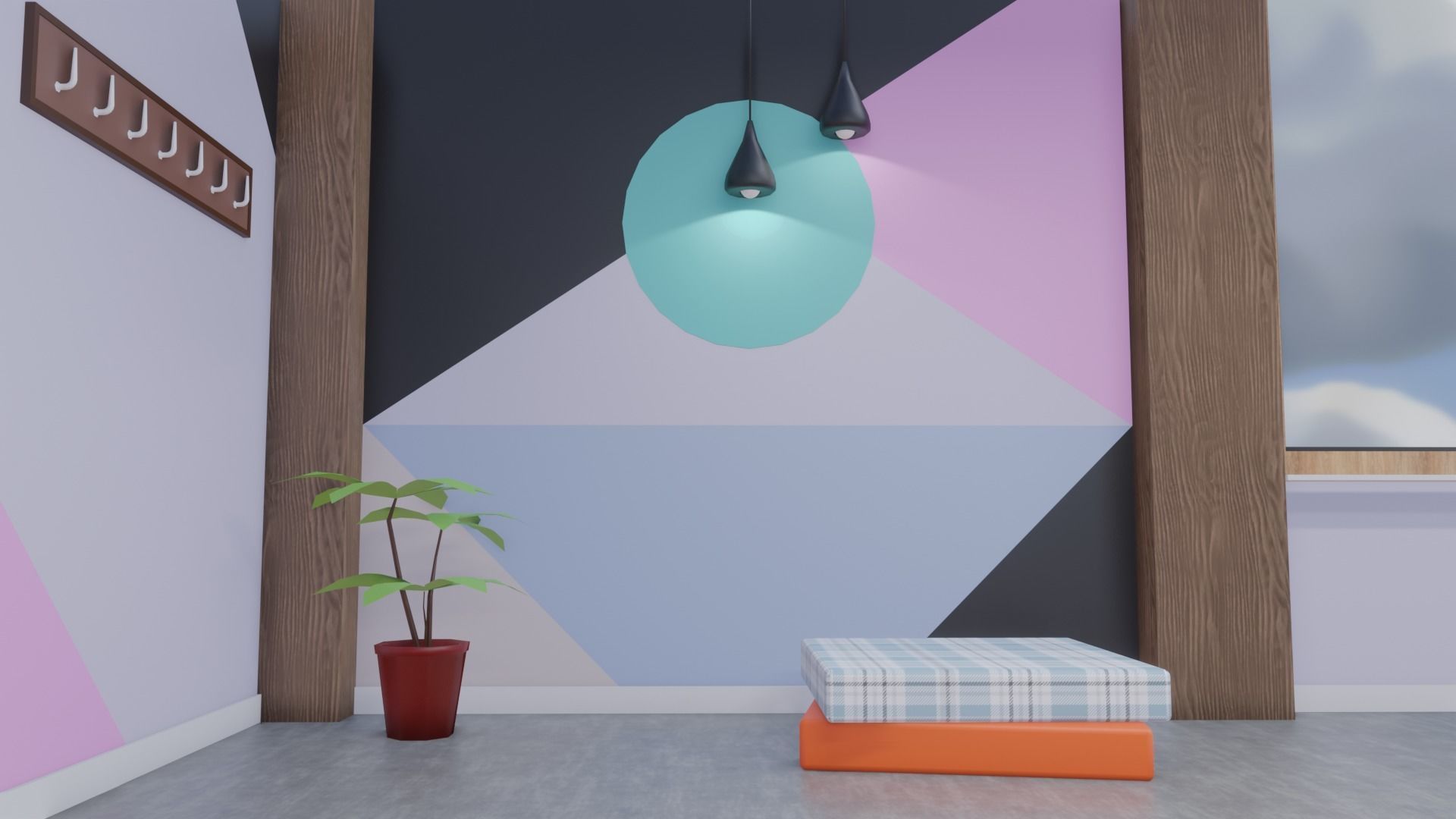 Metaverse Workroom Low-poly 3D model_25