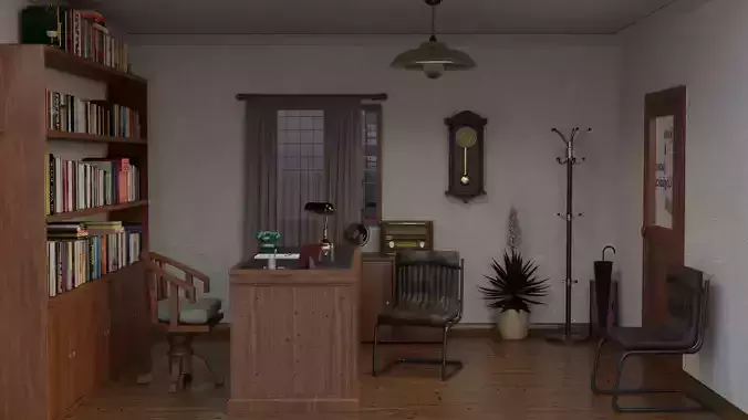 Vintage office 3D model