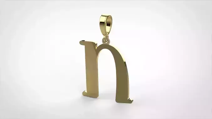   pendant alphabet Aerwyna  N medium 