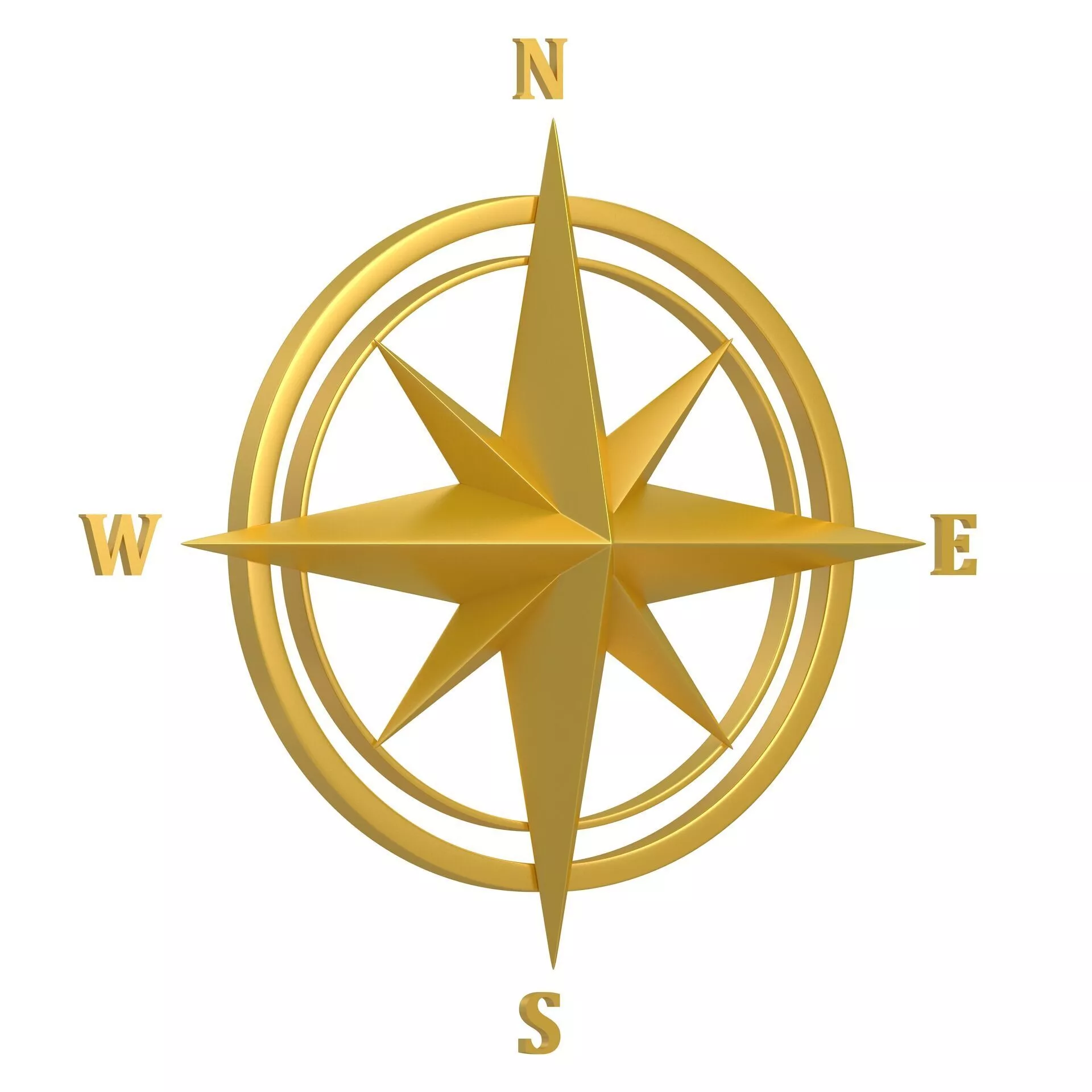 Basic Compass Rose 3D model