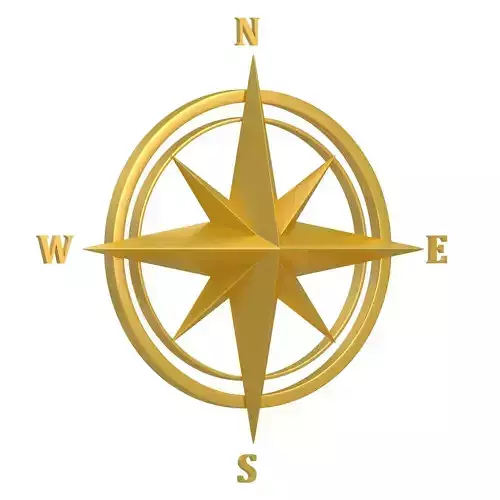 Basic Compass Rose 3D model
