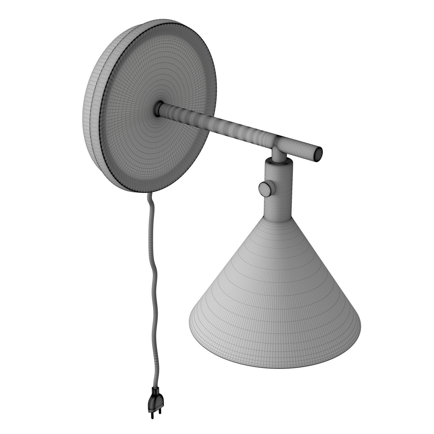 Cast Sconce Wall Lamp 3D model_4