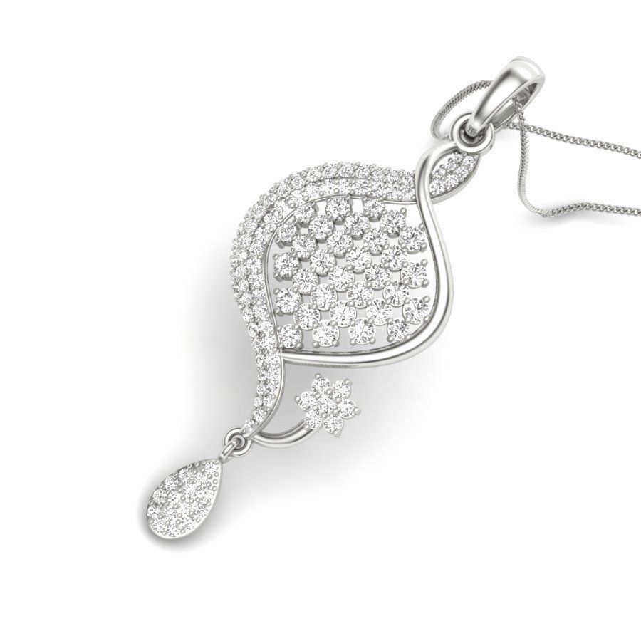 Solitaire pendant 3dm stl render detail  3D print model_8