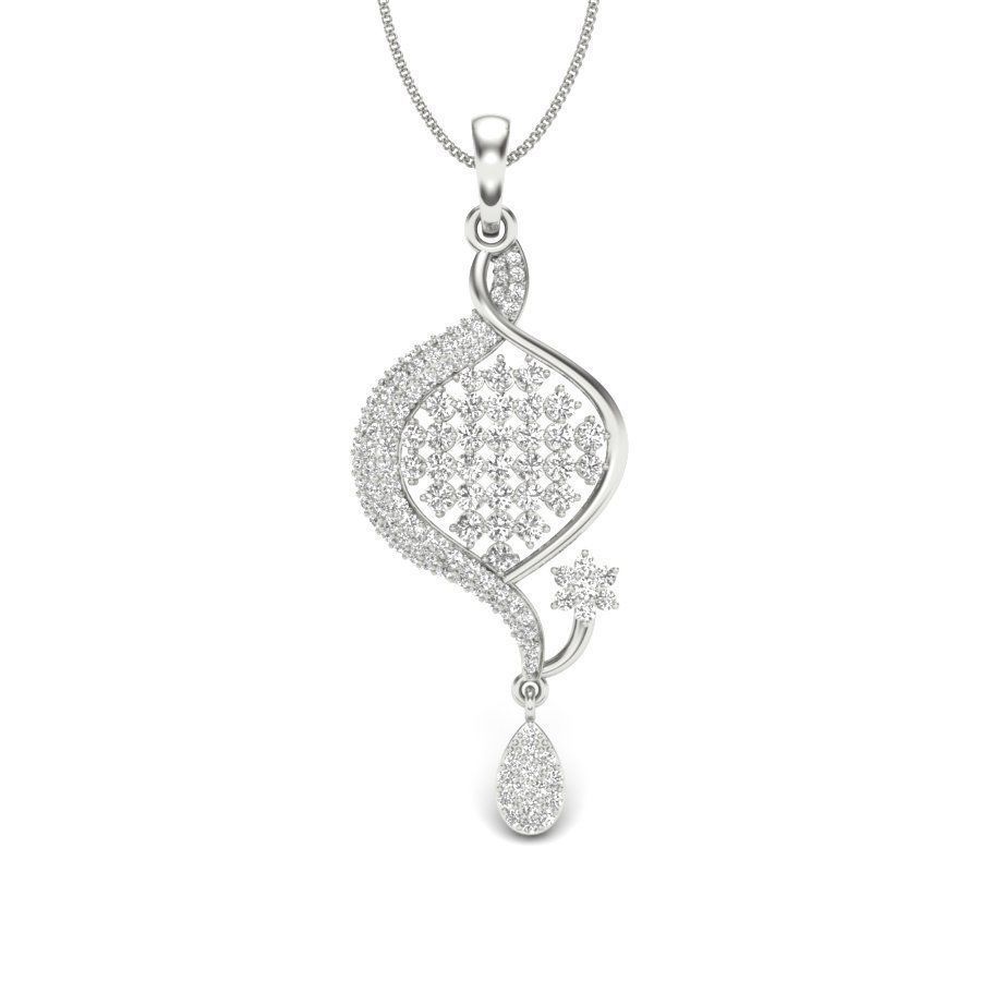 Solitaire pendant 3dm stl render detail  3D print model_4