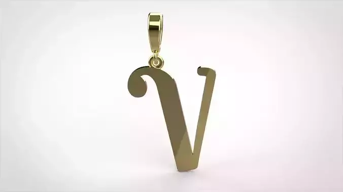 pendant alphabet Aerwyna V medium 