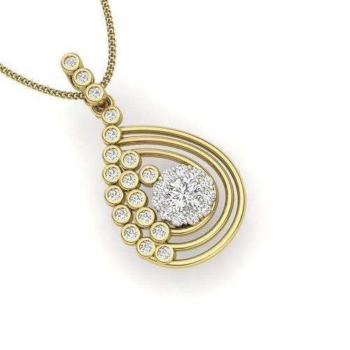 Solitaire pendant 3dm stl render detail  3D print model