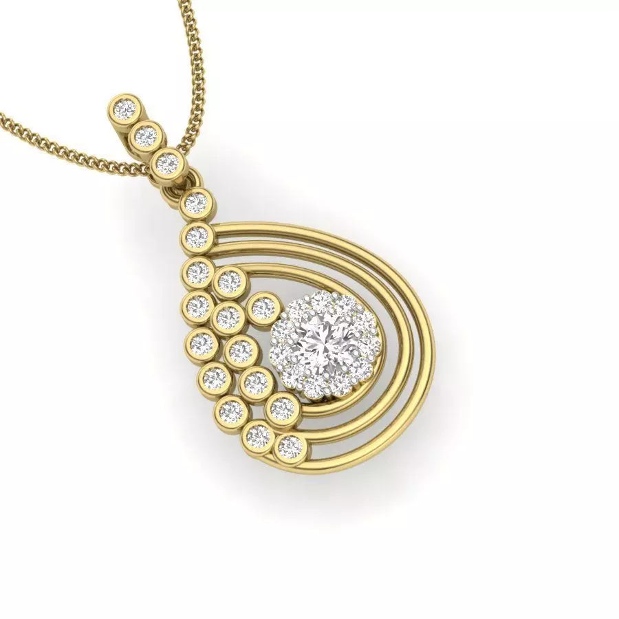 Solitaire pendant 3dm stl render detail 3D print model_0