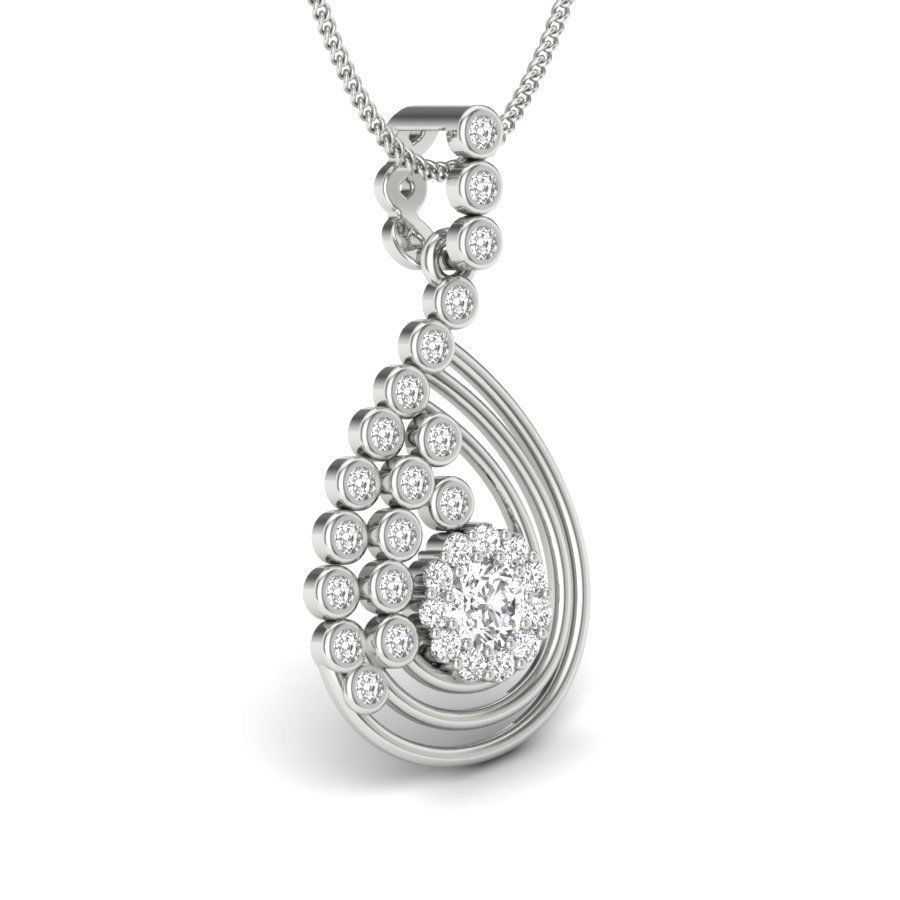 Solitaire pendant 3dm stl render detail 3D print model_9