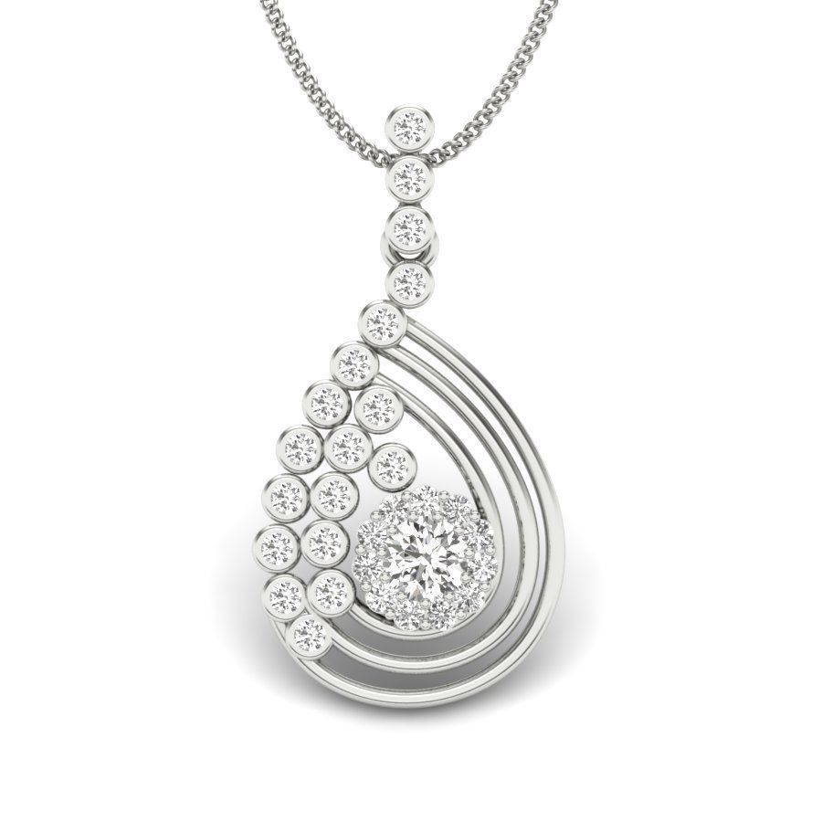 Solitaire pendant 3dm stl render detail 3D print model_8