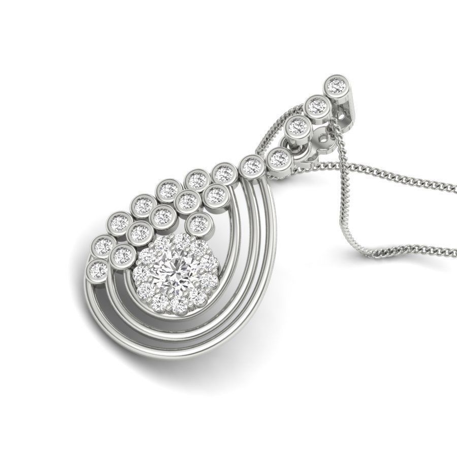 Solitaire pendant 3dm stl render detail 3D print model_2