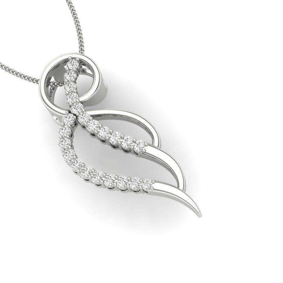 Solitaire pendant 3dm stl render detail 3D print model_10