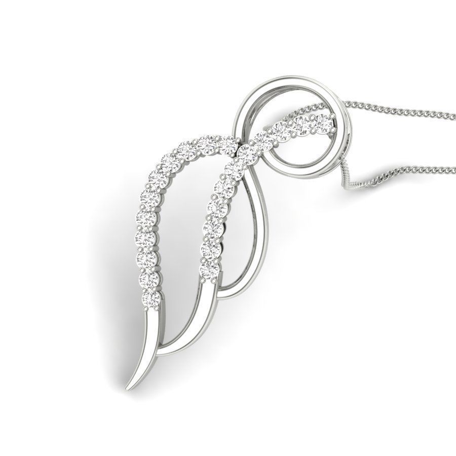 Solitaire pendant 3dm stl render detail 3D print model_2