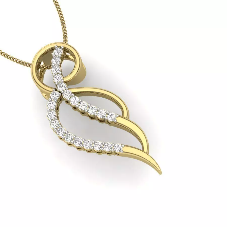 Solitaire pendant 3dm stl render detail 3D print model_0