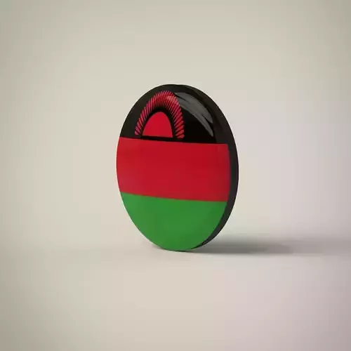 Malawi Badge Low-poly 3D model