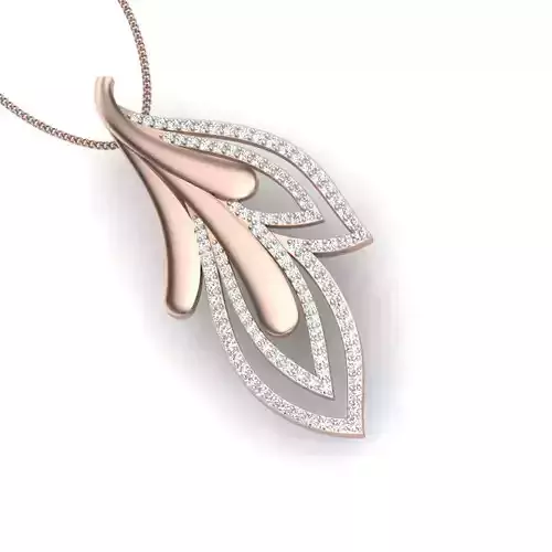 Solitaire pendant 3dm stl render detail  3D print model