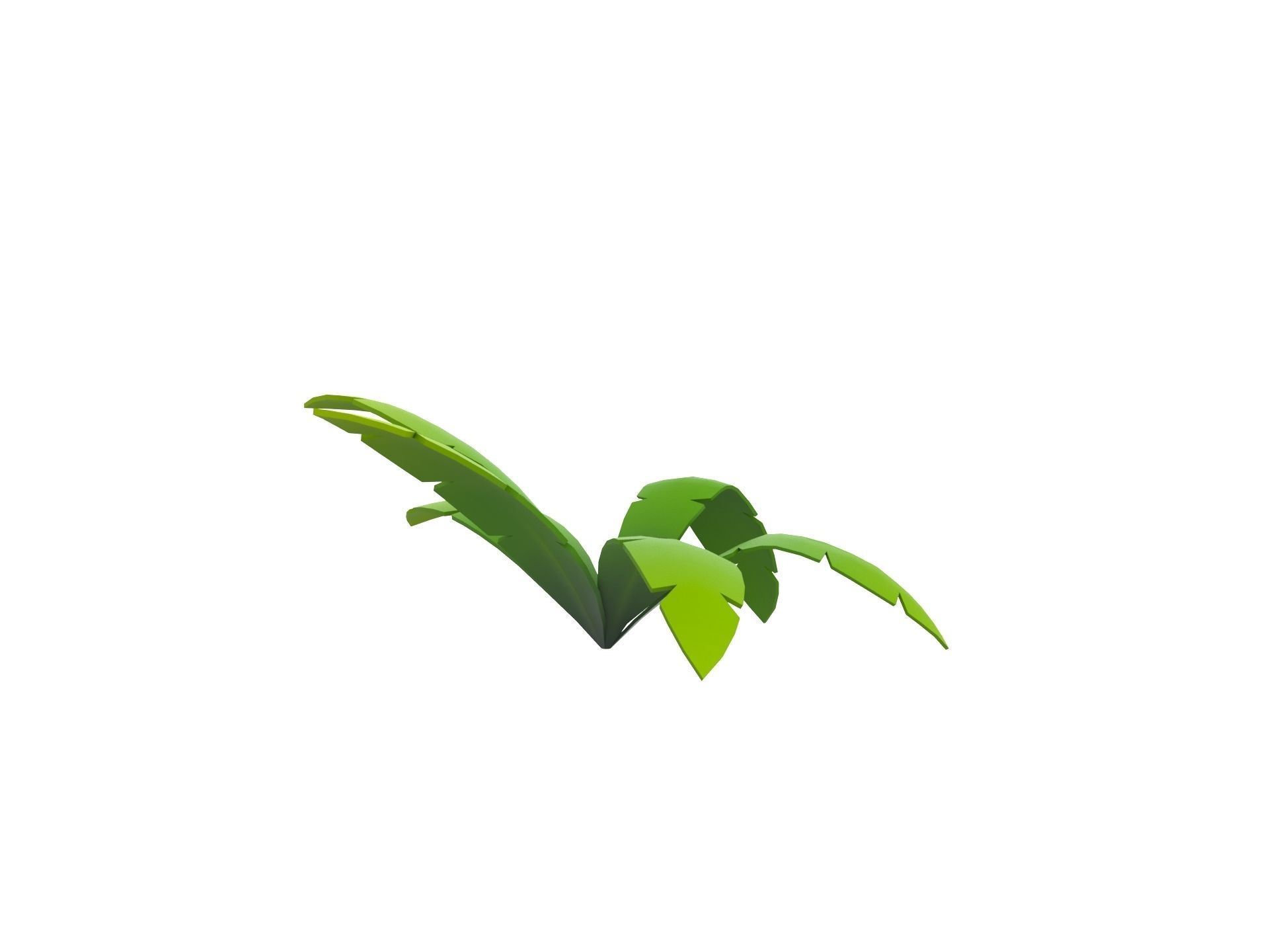 Low Poly Fern 001 Low-poly 3D model_3