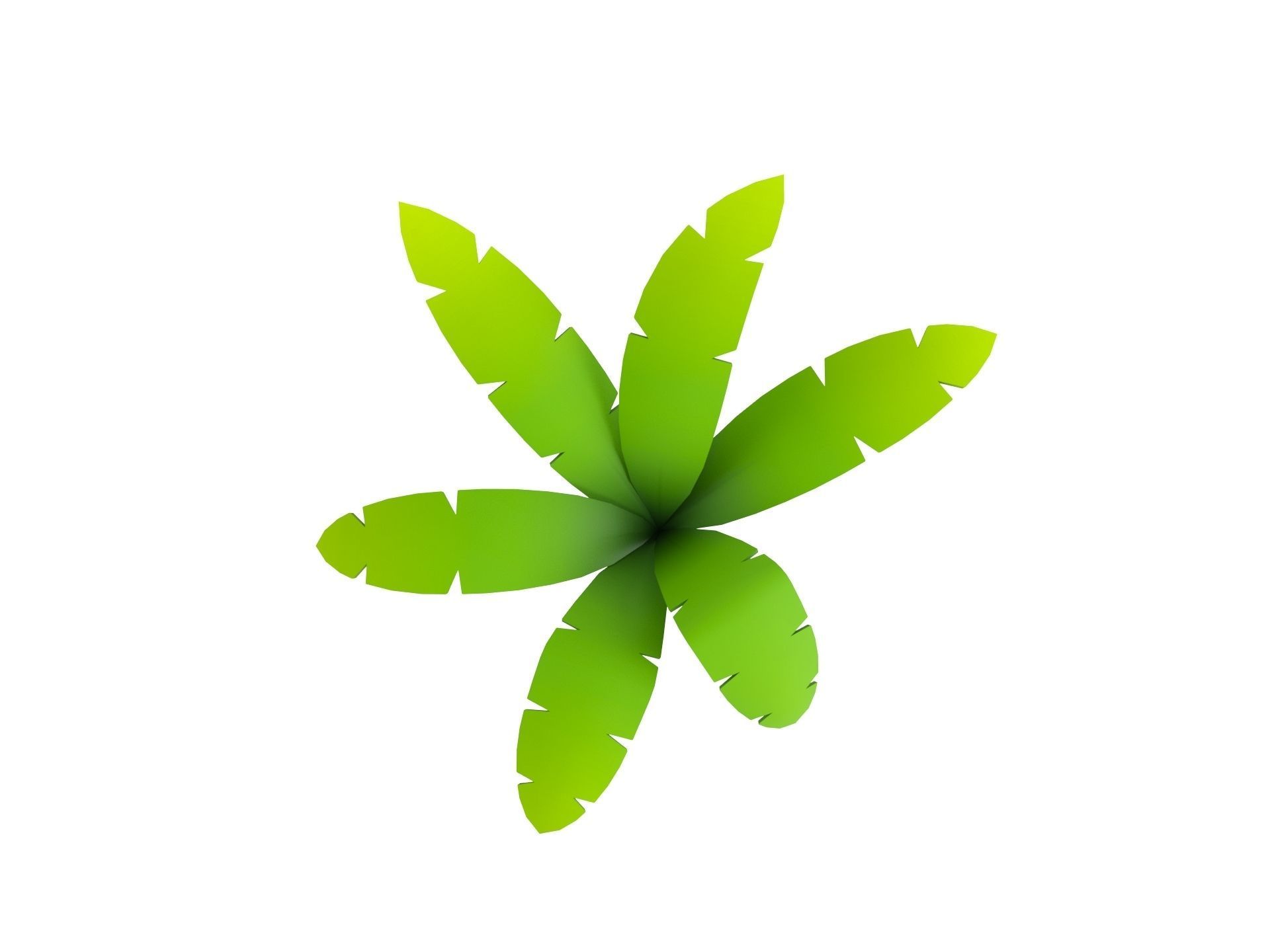 Low Poly Fern 001 Low-poly 3D model_8