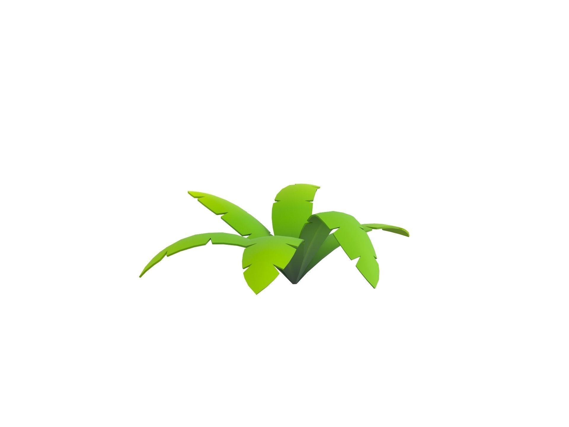 Low Poly Fern 001 Low-poly 3D model_1