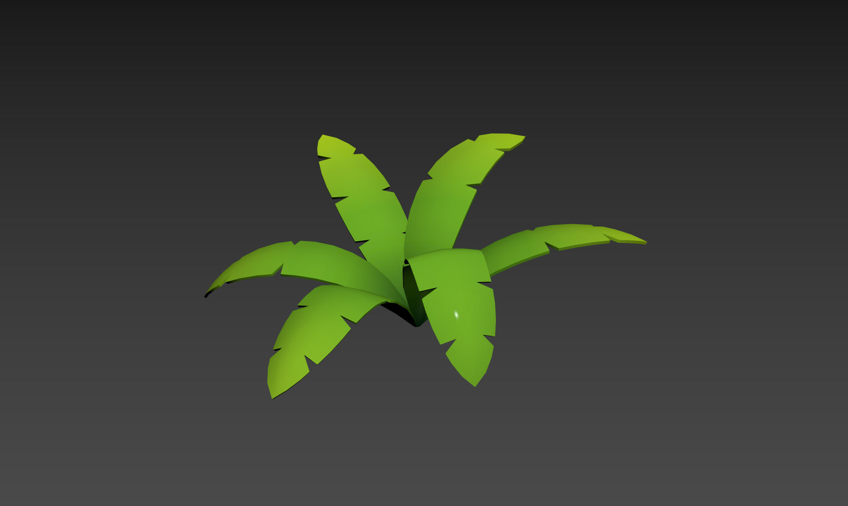 Low Poly Fern 001 Low-poly 3D model_10