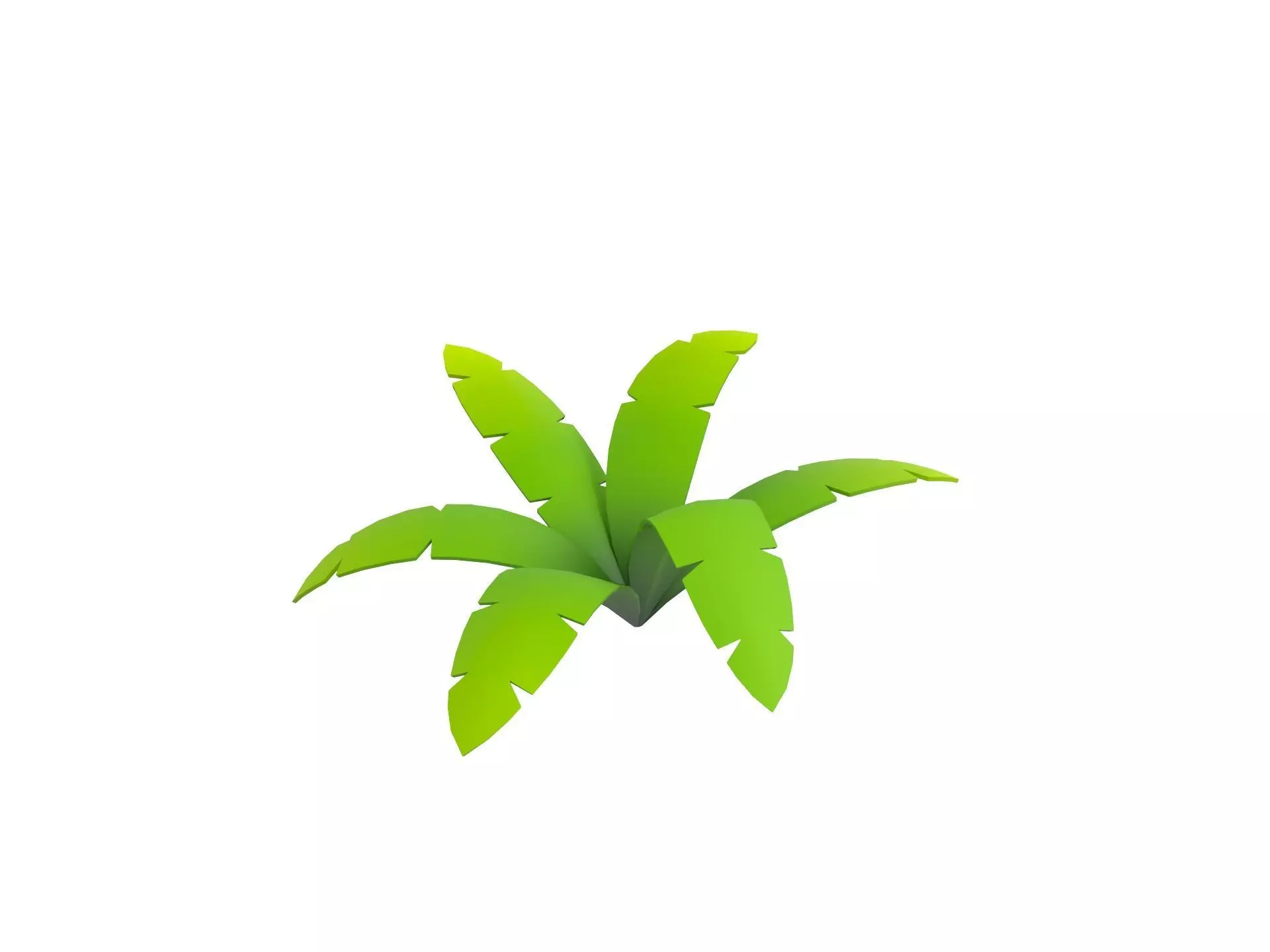 Low Poly Fern 001 Low-poly 3D model_0